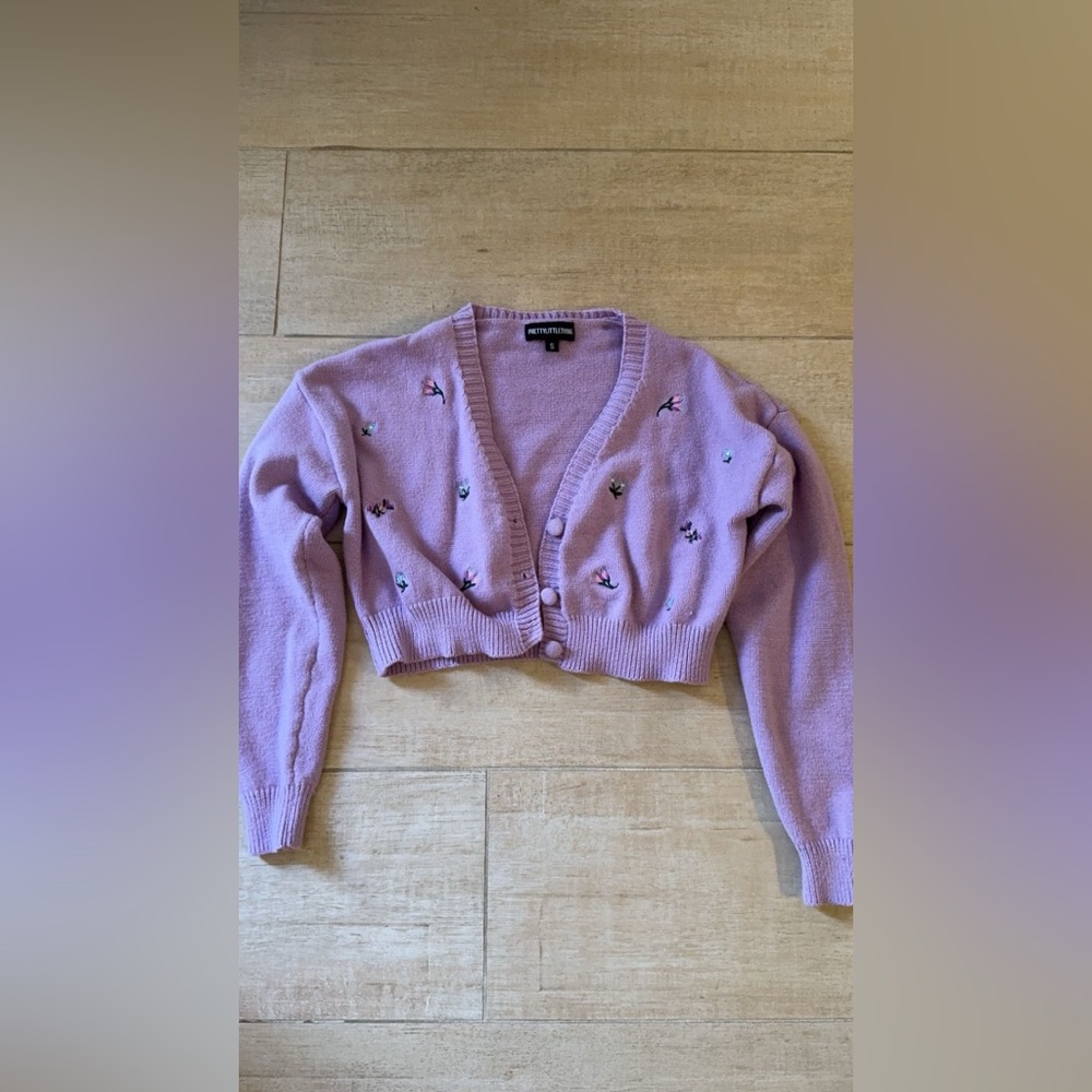 Pretty Little Thing Floral Cardigan - Purple